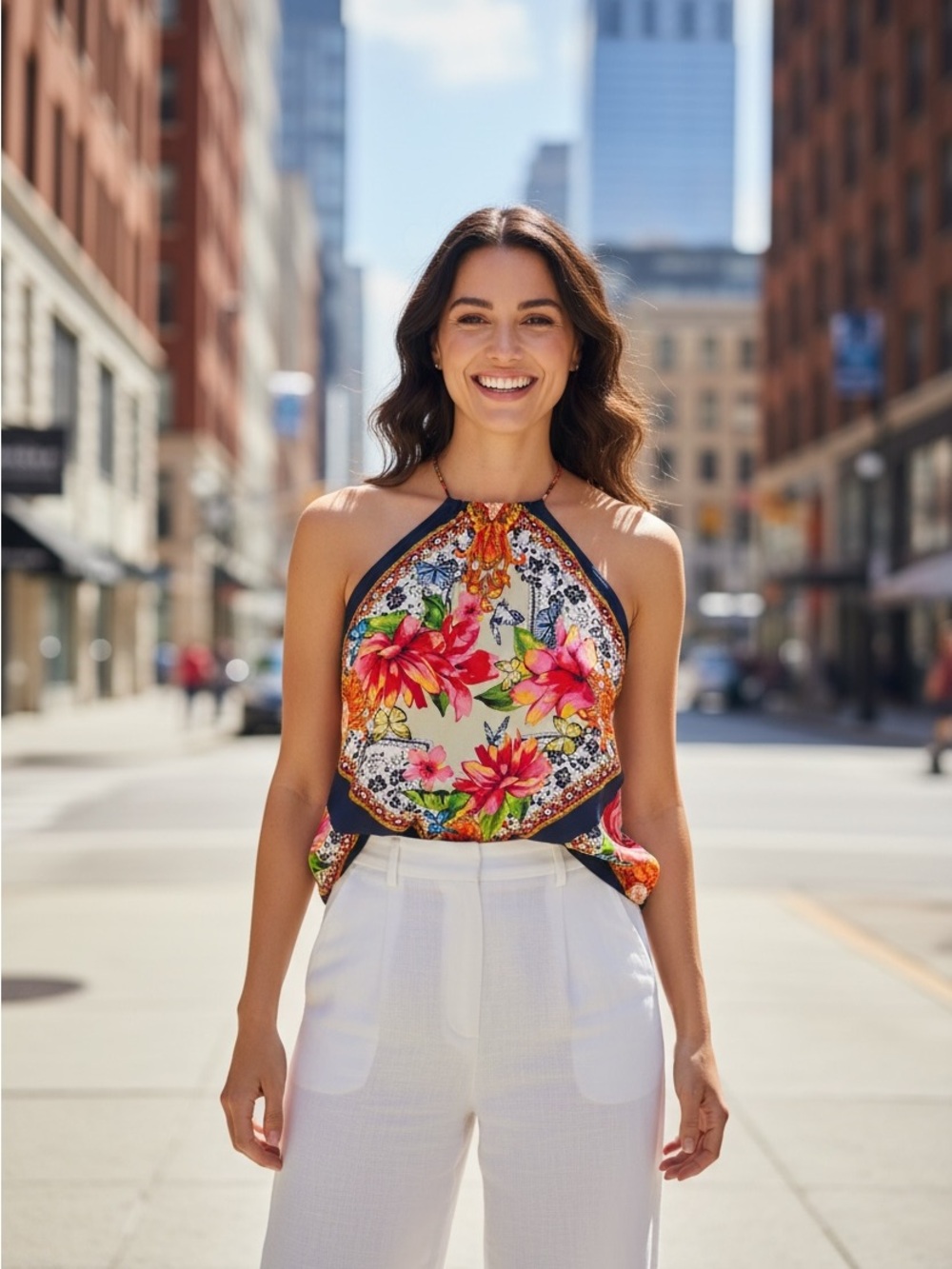 Boston Proper Floral Boho Top - Picture 3 of 8